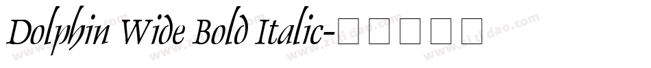 Dolphin Wide Bold Italic字体转换